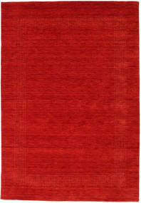 Handloom Gabba 160X230 Rust Red Plain (Single Colored) Wool Rug