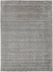  240X340 Plain (Single Colored) Large Handloom Gabba Rug - Grey Wool