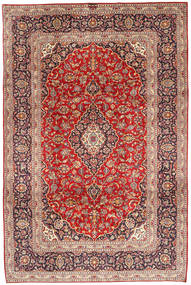  Kashan Szőnyeg 200X298 Perzsa Gyapjúszőnyeg Piros/Bézs Carpetvista