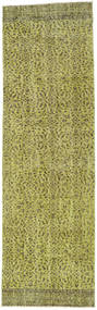  82X278 Colored Vintage Teppich Läufer Grün/Dunkelgelb Türkei Carpetvista
