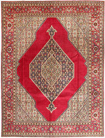 Alfombra Persa Tabriz Firmada: Abaghi 290X380 Rojo/Marrón Grande (Lana, Persia/Irán)