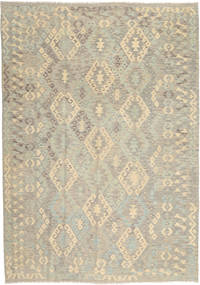 Kelim Modern Teppich 207X290 Wolle, Indien Carpetvista