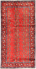 132X257 絨毯 オリエンタル ハマダン 廊下 カーペット レッド/グレー (ウール, ペルシャ/イラン) Carpetvista