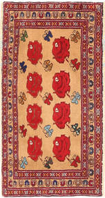 55X105 Koliai Vloerkleed Oosters Bruin/Zwart (Wol, Perzië/Iran) Carpetvista