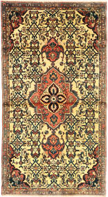 Hamadan Teppich 105X205 Braun/Beige Wolle, Persien/Iran Carpetvista