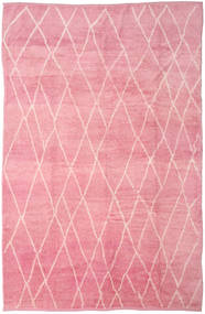  Handknotted Berber Shaggy Rug 273X415 Wool Light Pink/Red Large Carpetvista