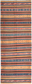 153X410 Kelim Teppich Orientalischer Läufer Rot/Beige (Wolle, Persien/Iran) Carpetvista