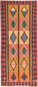 145X337 絨毯 オリエンタル キリム ファーシュ 廊下 カーペット レッド/ベージュ (ウール, ペルシャ/イラン) Carpetvista