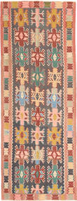 147X397 Kelim Teppich Orientalischer Läufer Beige/Rot (Wolle, Persien/Iran) Carpetvista