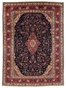 絨毯 ペルシャ ハマダン シャフバフ 222X305 ブラック/ダークレッド (ウール, ペルシャ/イラン)