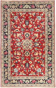 193X305 絨毯 オリエンタル ヤズド レッド/ベージュ (ウール, ペルシャ/イラン) Carpetvista
