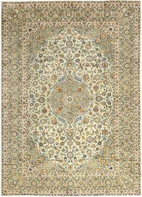 290X397 Tapete Kashan Oriental Amarelo/Bege Grande (Lã, Pérsia/Irão) Carpetvista