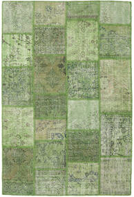 Patchwork Rug 158X236 Green Wool, Turkey Carpetvista