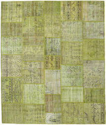 Patchwork Rug 251X298 Green/Light Green Large Wool, Turkey Carpetvista