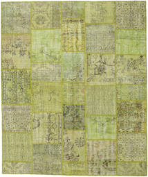 252X301 Tapete Patchwork Moderno Verde Grande (Lã, Turquia) Carpetvista