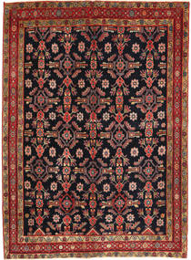 155X205 Alfombra Tabriz Patina Oriental Negro/Rojo Oscuro (Lana, Persia/Irán) Carpetvista