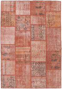158X231 Patchwork Teppich Moderner Orange/Rot (Wolle, Türkei) Carpetvista