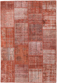 158X233 Tapete Patchwork Moderno Vermelho (Lã, Turquia) Carpetvista