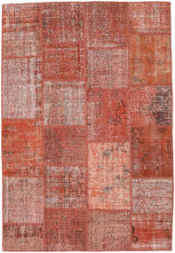 156X229 Patchwork Vloerkleed Modern Rood/Oranje (Wol, Turkije) Carpetvista