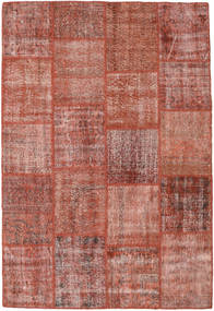 157X231 Patchwork Teppich Moderner Rot (Wolle, Türkei) Carpetvista