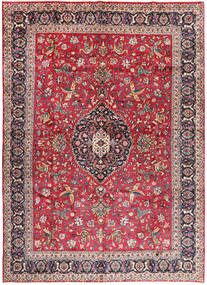  Orientalsk Mashad Teppe 340X460 Rød/Grå Stort Ull, Persia/Iran Carpetvista