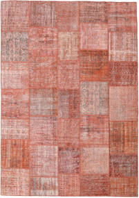  Patchwork Rug 252X360 Wool Red/Light Pink Large Carpetvista