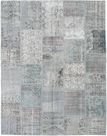 Patchwork Rug 196X251 Grey/Light Grey Wool, Turkey Carpetvista