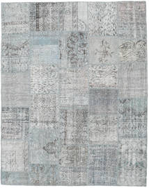 Patchwork Rug 198X252 Grey/Light Grey Wool, Turkey Carpetvista