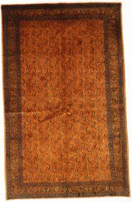  130X207 Medallion Small Qum Kork/Silk Rug Wool, Carpetvista