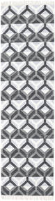 Aino 80X300 小 グレー/ライトグレー 幾何学模様 細長 絨毯