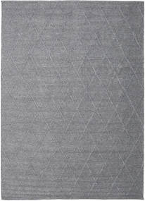 Svea 300X400 Large Charcoal Grey Plain (Single Colored) Wool Rug