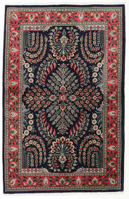  Persialainen Sarough Matot 142X220 Tummanharmaa/Punainen Carpetvista