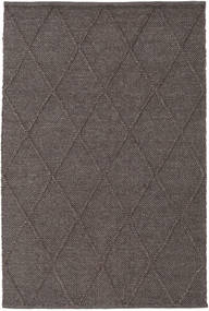 Svea 140X200 Small Dark Brown Plain (Single Colored) Wool Rug