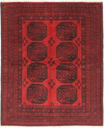  Afghan Fine Alfombra 149X185 De Lana Rojo/Rojo Oscuro Pequeño Carpetvista
