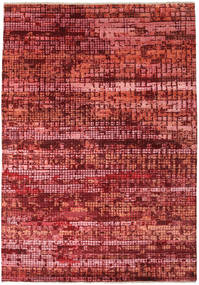 Damask Indo Rug 173X245 Red/Dark Red Wool, India Carpetvista