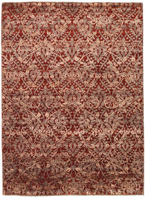  Damask Indo Rug 177X242 Wool Brown/Orange Carpetvista