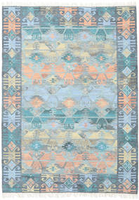 Azteca 210X290 Azul/Multicor Tapete Lã