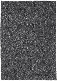 Bubbles 170X240 Black Plain (Single Colored) Wool Rug