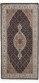 70X141 絨毯 タブリーズ Royal オリエンタル 茶色/ダークレッド (ウール, インド) Carpetvista