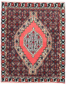 78X95 Senneh Teppich Orientalischer Rot/Grau (Wolle, Persien/Iran) Carpetvista
