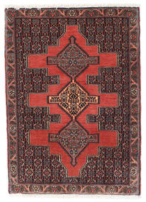  Persisk Senneh Matta 74X104 Röd/Mörkröd (Ull, Persien/Iran)