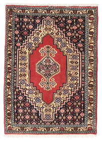  Persian Senneh Rug 74X102 Red/Dark Red Carpetvista