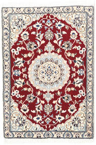 70X100 Nain Fine 9La Teppe Orientalsk Beige/Mørk Rød (Ull, Persia/Iran) Carpetvista