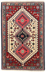  84X130 Medaillon Klein Yalameh Teppich Wolle, Carpetvista
