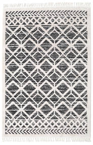 Royal 235X340 大 ブラック/クリームホワイト 幾何学模様 絨毯