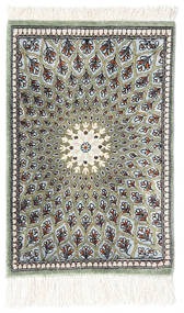 Ghom Silke Teppe 30X40 Lysegrå/Grå Silke, Persia/Iran Carpetvista