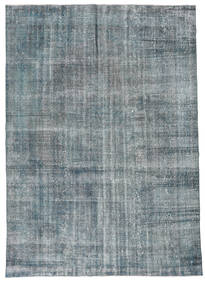 Colored Vintage Rug 226X318 Grey/Blue Wool, Turkey Carpetvista