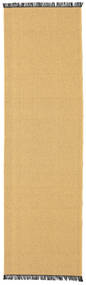 Purity インドア/アウトドア用ラグ 洗える 70X350 小 イエロー 単色 細長 プラスチック絨毯