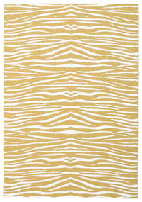 Zebra インドア/アウトドア用ラグ 洗える 150X210 小 マスタード 動物 絨毯