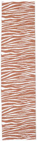  インドア/アウトドア用ラグ 70X280 動物 洗える 小 Zebra 絨毯 - ラストレッド